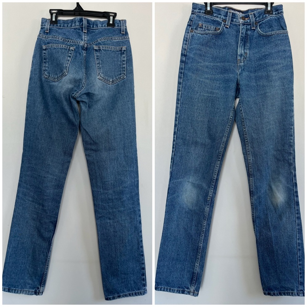 LONDONJEAN Y2K Vintage Women's Straight Leg Blue Jeans USA